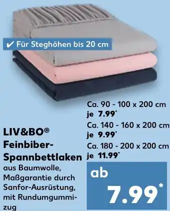 Kaufland LIV&BO Feinbiber Spannbettlaken Angebot