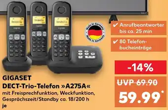 Kaufland GIGASET DECT-Trio Telefon A275A Angebot