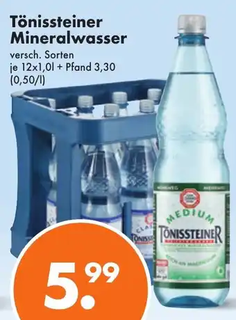 Trink und Spare Tönissteiner Mineralwasser 12*1L Angebot