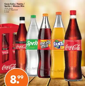 Trink und Spare Coca-Cola / Fanta / Sprite / Mezzo Mix 6*1L Angebot