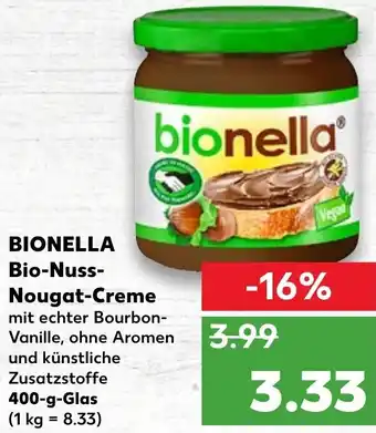 Kaufland BIONELLA Bio-nuss-nougat-creme 400g Angebot