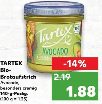 Kaufland TARTEX Bio-Brotaufstrich 140g Angebot