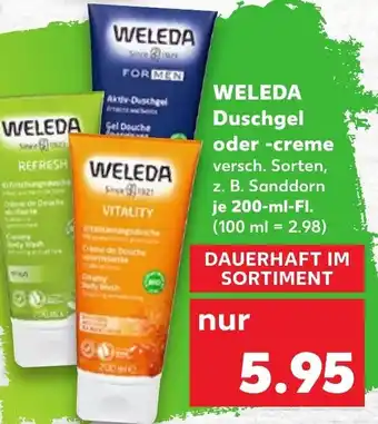 Kaufland WELEDA Duschgel oder-creme 200ml Angebot