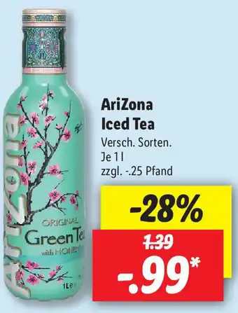 Lidl AriZona Iced Tea 1L Angebot