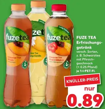 Kaufland FUZE TEA Erfrischungsgetränk 1-I-PET-FI. Angebot