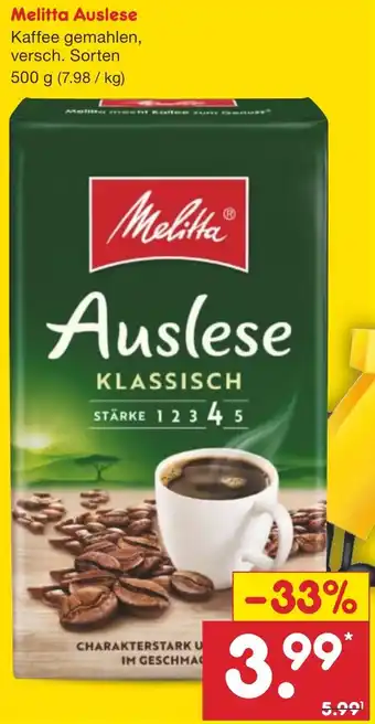 Netto Marken-Discount Melitta Auslese Kaffee 500 g Angebot