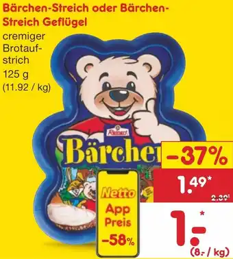 Netto Marken-Discount Bärchen-Streich oder Bärchen Streich Geflügel 125 g Angebot