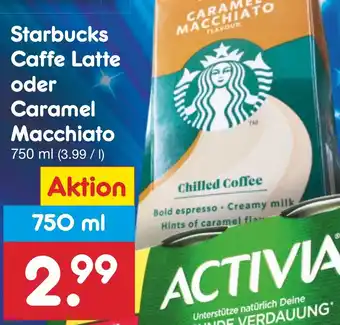 Netto Marken-Discount Starbucks Caffe Latte oder Caramel Macchiato 750 ml Angebot