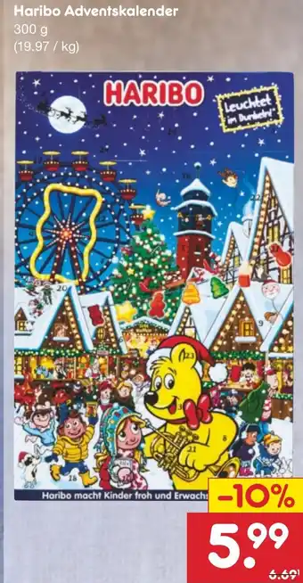 Netto Marken-Discount Haribo Adventskalender 300 g Angebot
