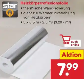 Netto Marken-Discount star Heizkörperreflexionsfolie Angebot