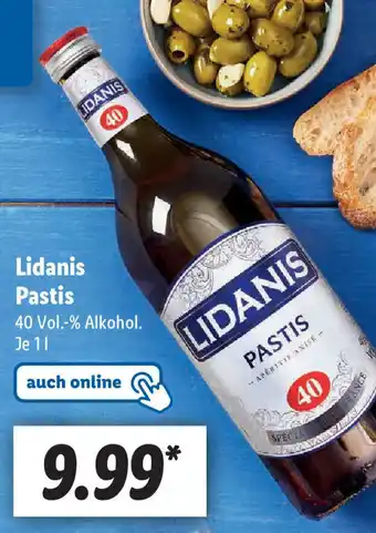 Lidl Lidanis Pastis 1L Angebot