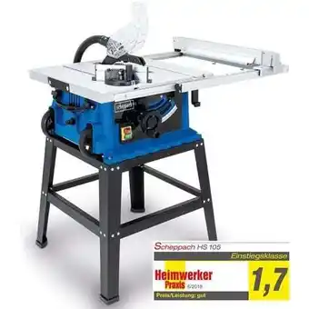 ManoMano Scheppach tischkreissäge hs105 profi-gerät 2000w schnitthöhe 75mm untergestell Angebot