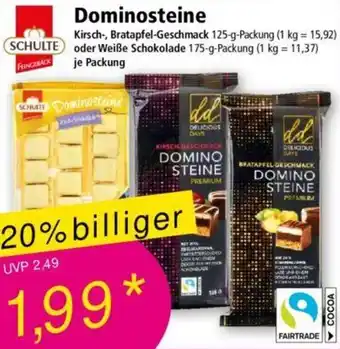 Norma Schulte Dominosteine 125/175 g Packung Angebot