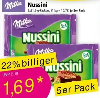 Norma Milka Nussini 5x31,5 g Packung Angebot