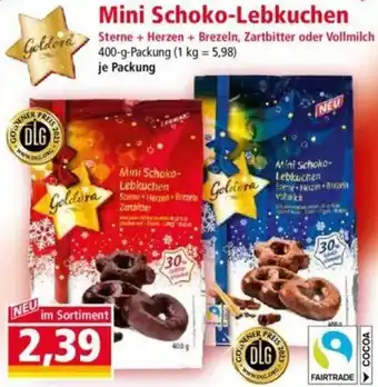 Norma Goldora Mini Schoko-Lebkuchen 400 g Packung Angebot