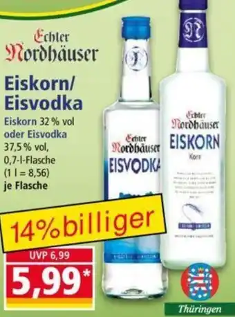 Norma Echter Nordhäuser Eiskorn/ Eisvodka 0,7 L Flasche Angebot