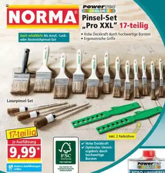 Norma Powertec Color Pinsel Set ,,Pro XXL" 17-teilig Angebot