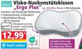 Norma Ortho-Vital Visko-Nackenstützkissen Ergo Plus Angebot