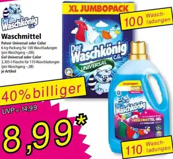 Norma Der Waschkönig Waschmittel 100/110 Waschladungen Angebot