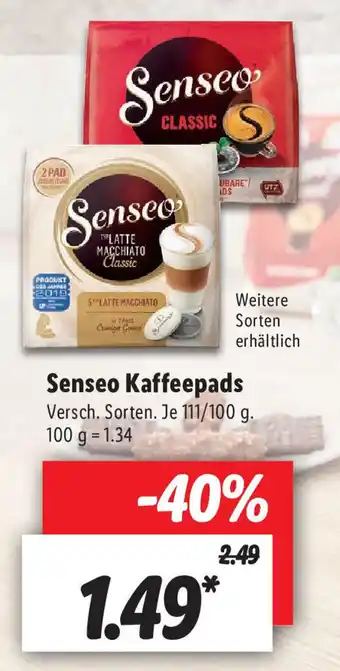 Lidl Senseo Kaffeepads 111/100g Angebot