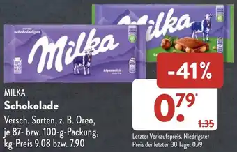 Aldi Süd MILKA Schokolade 87-100 g Packung Angebot