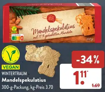 Aldi Süd WINTERTRAUM Mandelspekulatius 300 g Packung Angebot