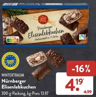 Aldi Süd WINTERTRAUM Nürnberger Elisenlebkuchen 300 g Packung Angebot