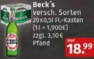 Markgrafen Beck's 20x0,5 L-Fl. Kasten Angebot