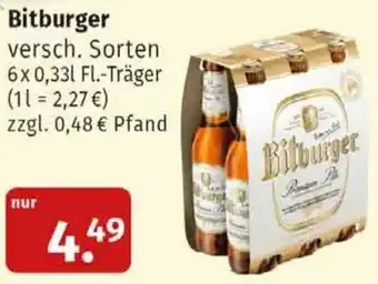 Markgrafen Bitburger 6x0,33 L Fl. Träger Angebot