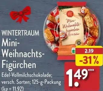 Aldi Nord WINTERTRAUM Mini-Weihnachts Figürchen 125 g Packung Angebot