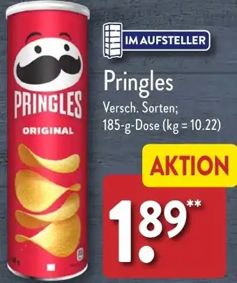 Aldi Nord Pringles 185 g Dose Angebot