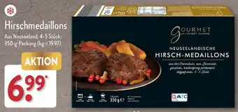 Aldi Nord GOURMET FINEST CUISINE Hirschmedaillons 350 g Packung Angebot