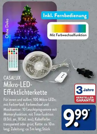 Aldi Nord CASALUX Mikro LED Effektlichterkette Angebot