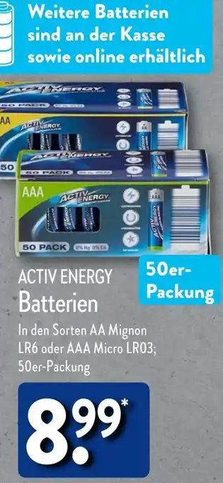 Aldi Nord ACTIV ENERGY Batterien 50er-Packung Angebot