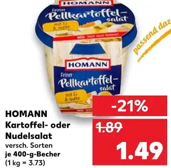 Kaufland HOMANN Kartoffel-oder nudelsalat 400g Angebot