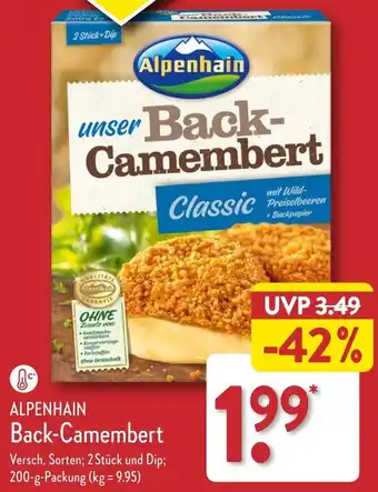 Aldi Nord ALPENHAIN Back-Camembert 200 g Packung Angebot