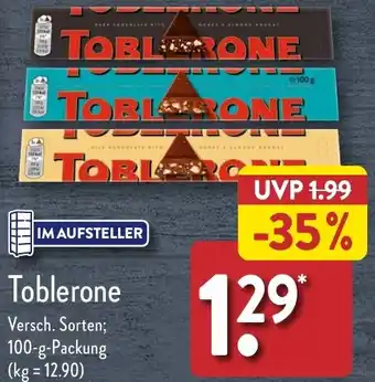 Aldi Nord Toblerone 100 g Packung Angebot