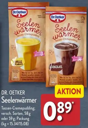 Aldi Nord DR. OETKER Seelenwärmer 58 g oder 59 g Angebot