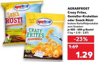 Kaufland AGRARFROST Crazy frites, genieber-kroketten oder snack-rosti 600g Angebot