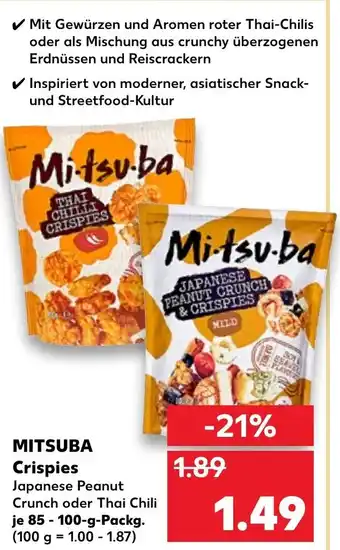 Kaufland MITSUBA Crispies 100g Angebot