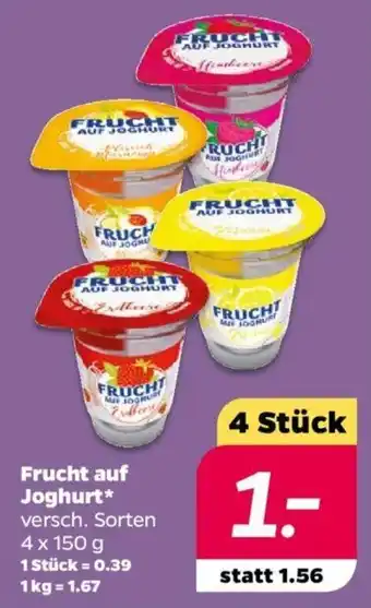 NETTO Frucht auf Joghurt 4 x 150 g Angebot