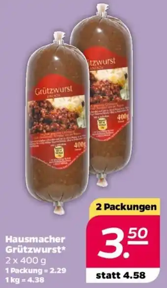 NETTO Hausmacher Grützwurst 2 x 400 g Angebot