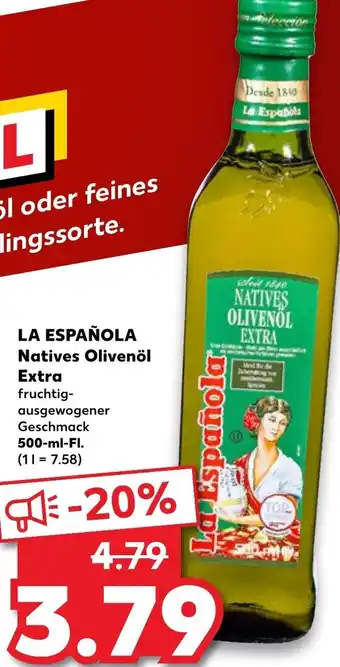 Kaufland LA ESPANOLA Natives olivenol extra 500ml Angebot