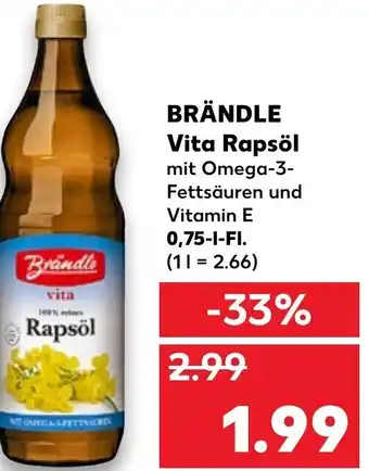 Kaufland BRANDLE Vita rapsol Angebot