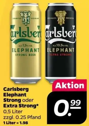 NETTO Carlsberg Elephant Strong oder Extra Strong 0,5 Liter Angebot