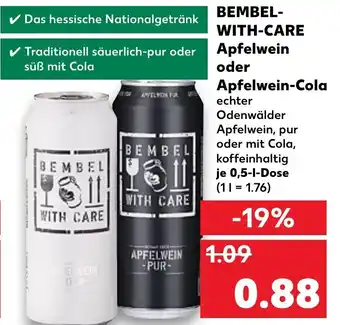 Kaufland BEMBEL-WITH-CARE Apfelwein oder Apfelwein-cola Angebot