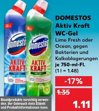 Kaufland DOMESTOS Aktiv kraft WC-gel 750ml Angebot