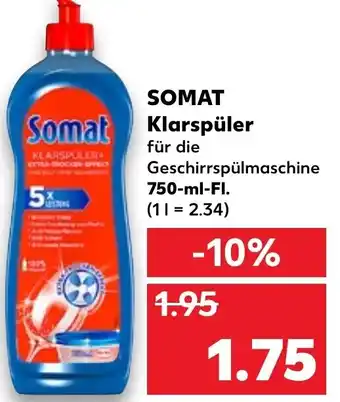 Kaufland SOMAT Klarspuler 750ml Angebot