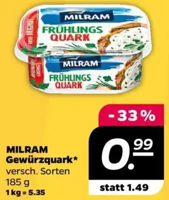 NETTO MILRAM Gewürzquark 185 g Angebot