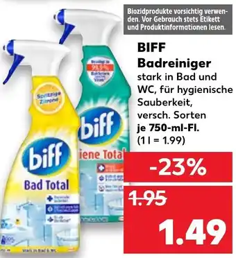 Kaufland BIFF Badreiniger 750ml Angebot